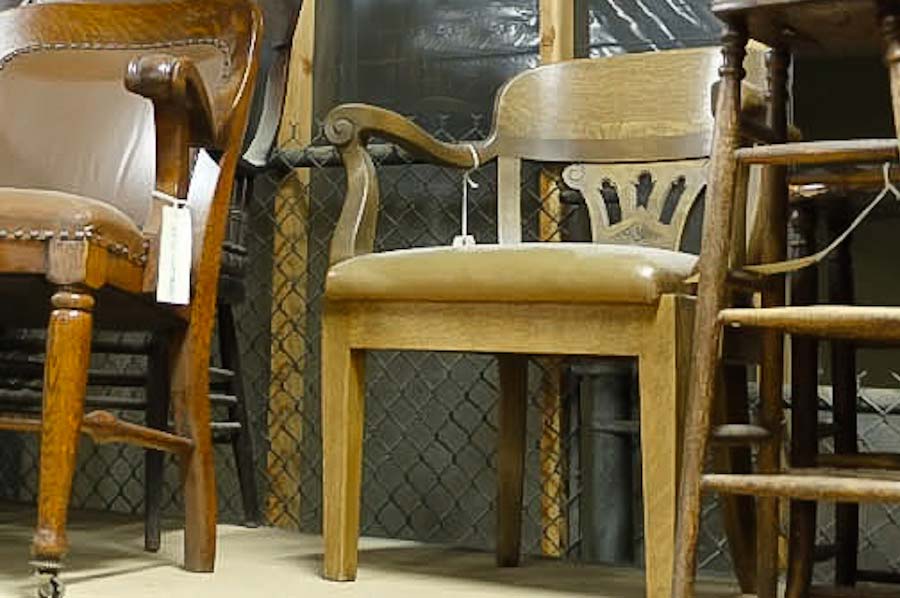 photo of RR Armchair, designed by Cass Gilbert for the 1905 Minnesota State Capitol